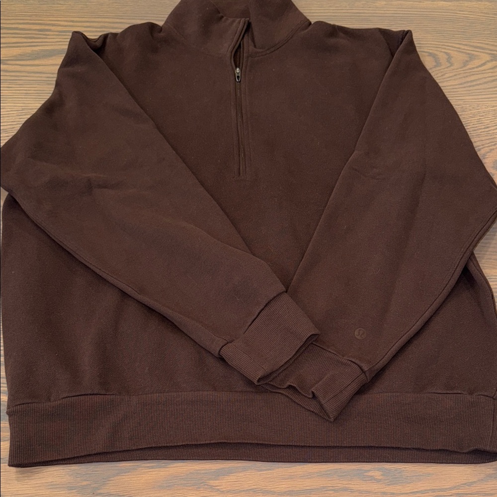 Men's Brown Lululemon Half-Zip Sweater